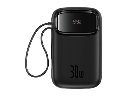 power banka baseus qpow2 10000mah 30w cerna s usb c kabelem ien534025