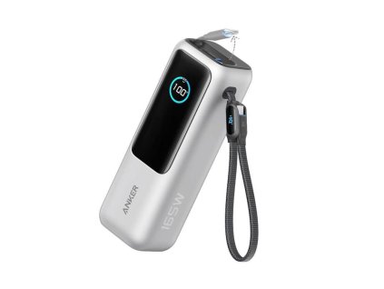 powerbanka anker 25000mah 165w s kabelem usb c stribrna ien556856