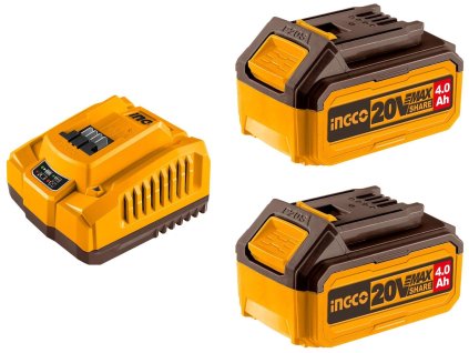 ingco fbcpk1424e set nabijecka 2ks baterie 4 0a pro 20v li ion baterie ien532658