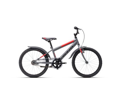 CTM  SCOOBY 1.0 - matná šedá / neónová červená 11" (Velikost rámu 11", Rok 2024)