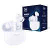 3mk HF, sluchátka Bluetooth HARDY LifePods Pro, stereo, nabíjecí pouzdro, bílá