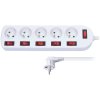 solight prodluzovaci privod 5 zasuvek bily 6x vypinac 3m ien473419