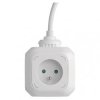 prodluzovaci kabel kostka 1 9m 4 zasuvky bily pvc s usb 1 mm2 ig430419