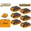 ingco fbcli2062 set nabijecka 6ks baterie 2 0a pro li ion baterie 20v image1 big ies86241249