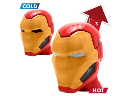 marvel mug 3d heat change iron man x2