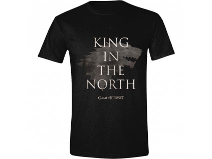 Pánské tričko Game of Thrones - King In The North - černé (Velikost XXL)