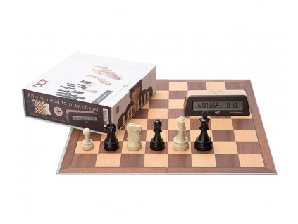 DGT Chess Starter Box Brown Pieces Board DGT1002 725x604