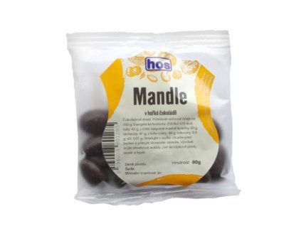 Mandle v hořké čokoládě 80g