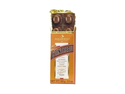 goldkenn mlecna cokolada s pomerancovym likerem cointreau 100g