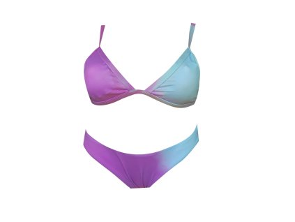 Dámské bikini měnící barvu, fialovo-modré