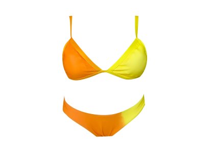 Dámské bikini měnící barvu, oranžovo-žluté