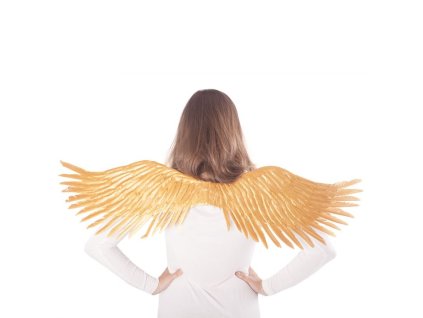 Křídla anděl zlatá - rozpětí 96 cm - vánoce