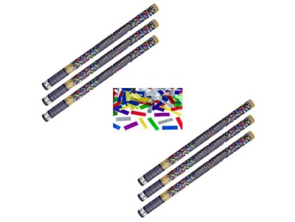 SADA Konfety 80cm metalické barevné mix 6 ks