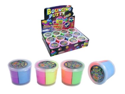 Hmota tvarovací a skákací dvoubarevná - 1 ks - žertovinka