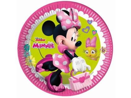 Papírové talíře myška - Minnie Happy Helpers - 23 cm, 8 ks