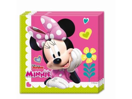 Papírové ubrousky myška - Minnie Happy Helpers - 33x33 cm, 20 ks