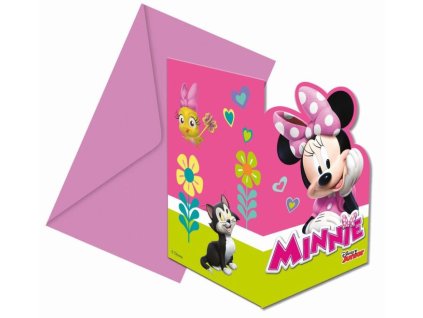 Pozvánky myška Minnie Happy Helpers - 6 ks