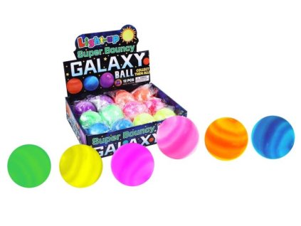 Míček galaxy skákací se světlem 5,5 cm - 1 ks - Žertovinky