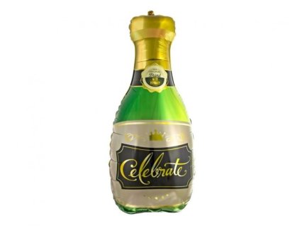 Balón foliový láhev šampaňské - Champagne - Silvestr/HAPPY NEW YEAR - 72 cm