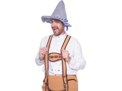 Klobouk bavorák Oktoberfest šedý