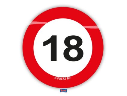Konfety na stůl XL Dopravní značka 18 let - 48 ks