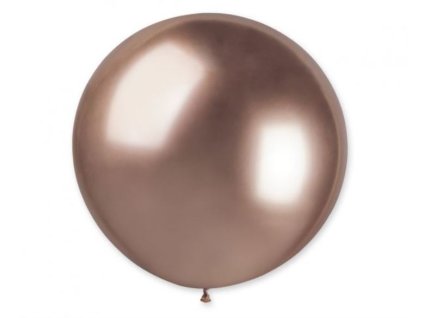 Balónky chromované 5 ks růžovo zlaté (rose gold) lesklé - 80cm