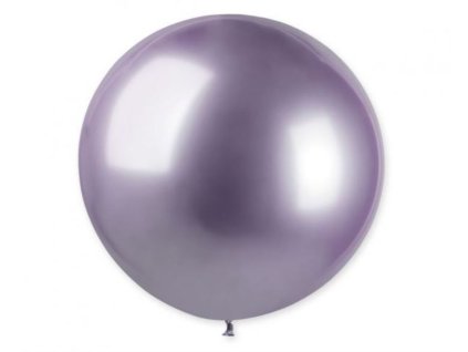 Balónky chromované 5 ks fialové lesklé - 80 cm
