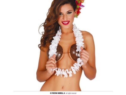 HAVAJSKÝ VĚNEC - BÍLÝ - HAWAII - cca 100 cm