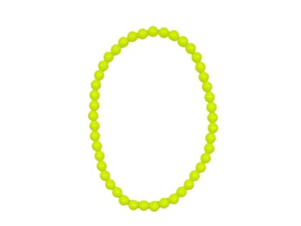 Retro neonové korále - náhrdelník - 80.léta - disco - žluté