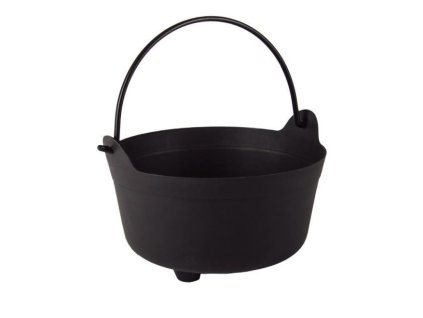 Černý kotlík čarodějnice - 23 cm - Halloween