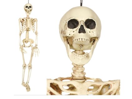 SKELETON - KOSTRA - kostlivec k zavěšení 90 cm- Halloween