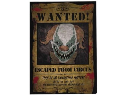 Plakát - Hledá se klaun Pennywise - horor TO - Halloween - 30 x 40 cm - 2 ks