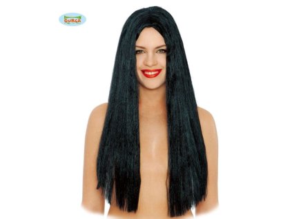 Černá paruka dlouhá - Morticia Addams