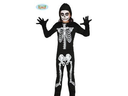 Dětský kostým KOSTRA - kostlivec - vel.7-9 let - Halloween
