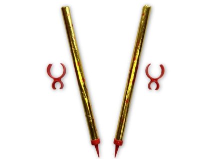 PÁRTY FONTÁNA na dort 25 cm + držák na láhev - 2 ks - zlatá 4/100/1