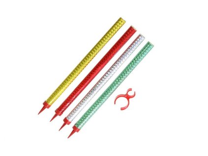 PÁRTY FONTÁNA na dort 24cm + držák na láhev - 4 ks - barevná 3/50/4