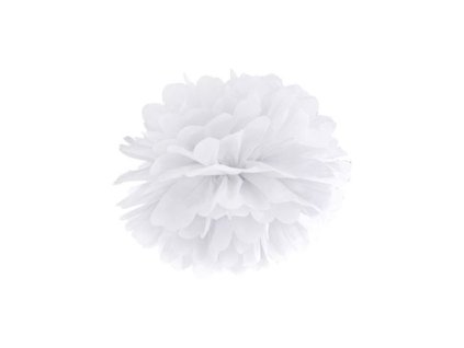 PAPÍROVÝ POMPOM 25cm - BÍLÁ