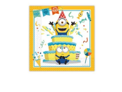 Ubrousky MIMONI - Minions - 33 x 33 cm - 20 ks