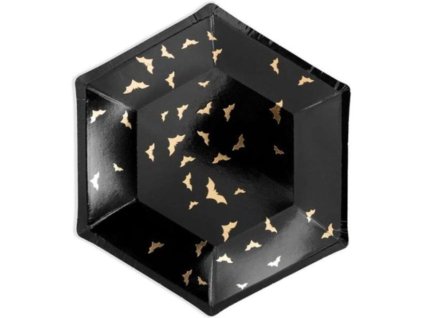 Papírové talíře - netopýři - Halloween - 20 cm - 6 ks