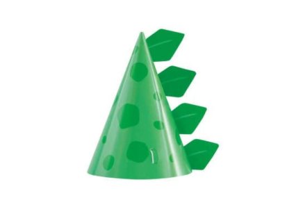 Párty kloboučky zelené - DINOSAURUS - 8 ks