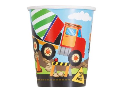 Papírové párty kelímky Stavba - staveniště - 270 ml - 8 ks