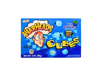 warheads blue raspberry cubes bonbony 85g