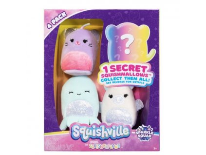 Jazwares - Squishville By Squishmallows Sparkle Squad 4 Pack / from Assort