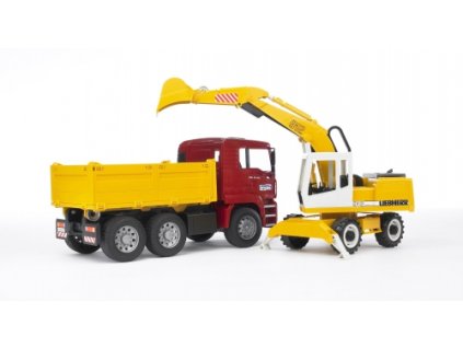 Bruder - MAN TGA Construction truck with Liebherr Excavator