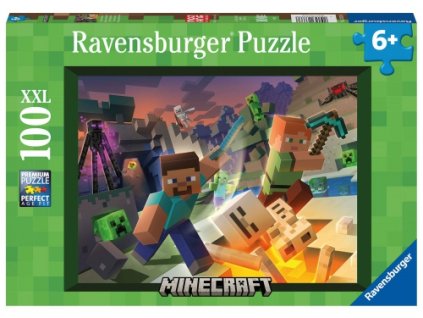 Ravensburger - Puzzle 100 XXL Monster Minecraft