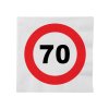 Ubrousky dopravní značka - 70 let - 33 x 33 cm - 16 ks/ bal.