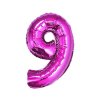 Balón foliový číslice RŮŽOVÁ 35 cm - 9 ( NELZE PLNIT HELIEM )