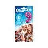 49296 1 balon foliovy cislice ruzova 35 cm 9 nelze plnit heliem