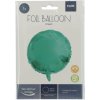 49761 1 balon foliovy kulaty matny zeleny 45 cm