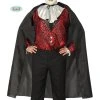 KOSTÝM - ČERNÝ PLÁŠŤ VAMPÍR - Upír - Drakula - 130 cm - Halloween